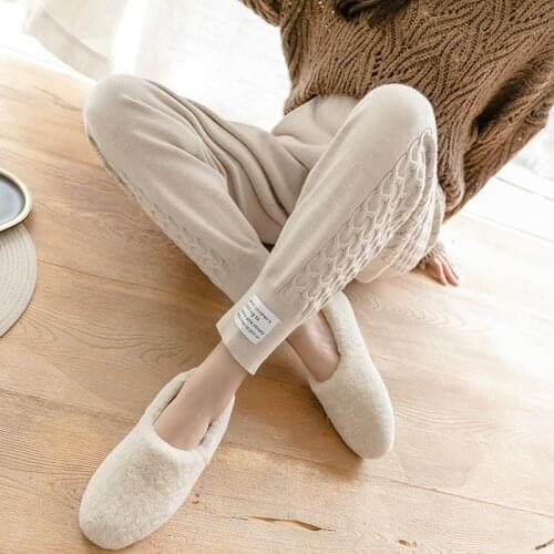 Will Twist Yarn Knitting Warm Spring Loose Nine Points Slacks Web Celebrity Tall Waist Harlan Women Cultivate OneS Morality