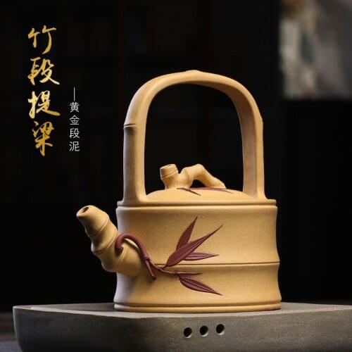 Of Cao Zhigang Hand-made Purple Sand Teapot for Liliang Pot in Golden Section of Yixing Purple Sand Tea Ware
