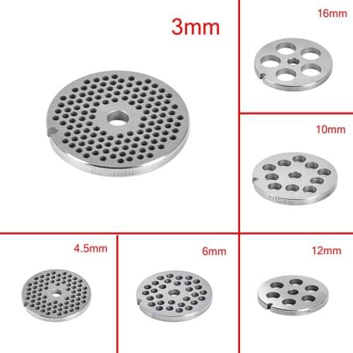Type 8 Plate Meat Grinder Disc 3/4.5/6/10/12/16mm Stainless Steel Grinder Disc Machinery Parts