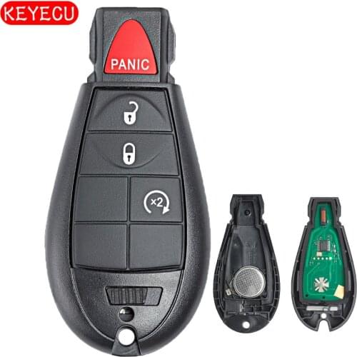 Keyecu Remote Key Fob 4 Button 433MHz PCF7961A Chip for Dodge RAM 1500 2500 3500 2013-2017 With Remote Start FCC ID: GQ4-53T