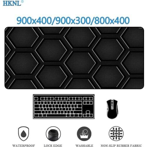 Honeycomb mat black Xxl Mouse pad Pc gamer deskpad Office Computer gaming accessories deskmat Large mousepad pads Carpet 900x400