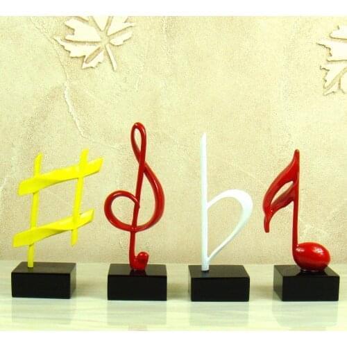 Creative Musical Note Model Handmade Resin Music Staff Craft Souvenir Ornament Accessories for Home Decor and Art Collection