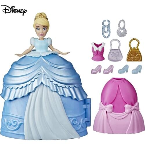 Disney Princess Secret Styles Fashion Surprise Cinderella Ariel Tiana Mini Doll Playset with Extra Clothes and Accessories