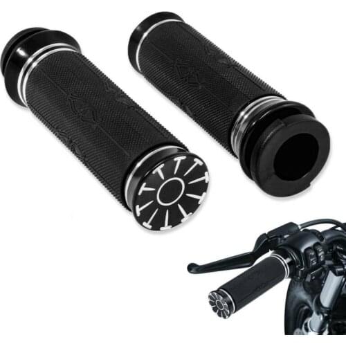 Motorcycle 1" CNC Hand Grips Handlebar For Harley Softail Slim FLS Road King FLHR Electra Glide Road Glide