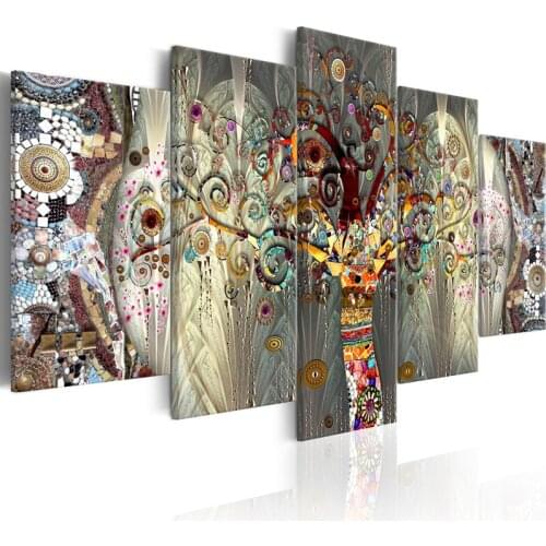 HOMFUN 5pcs Full Square/Round Drill 5D DIY Diamond Painting "flower" Multi-picture Combination Embroidery 5D Decor A15349