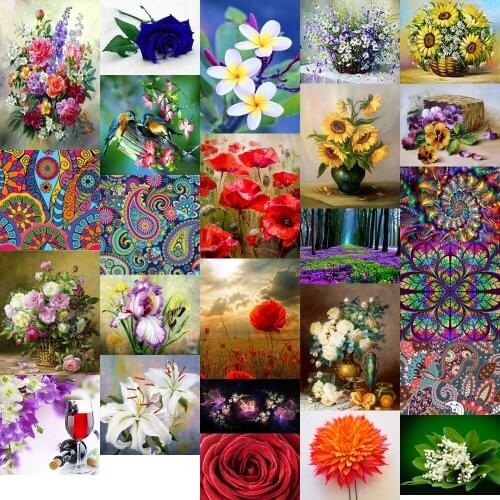 Y06031 Lilac flower basket cross stitch kit people 18ct 14ct 11ct count canvas stitches embroidery DIY handmade needlework