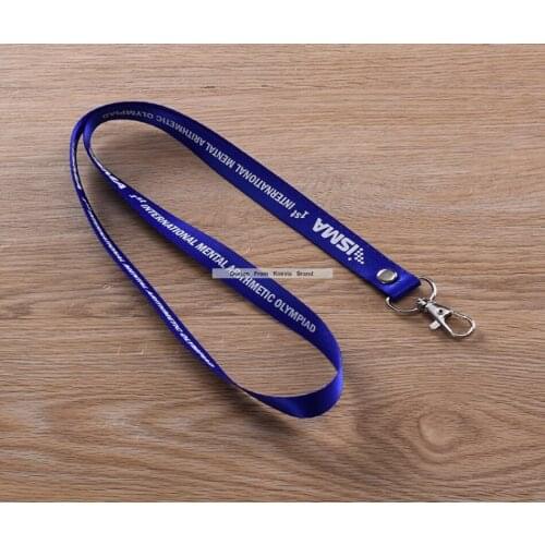 Wholesale 100pcs Custom logo sublimation printing Lanyard with Phone Neck ID Card Exhibition Meeting Lanyards for Free shipping