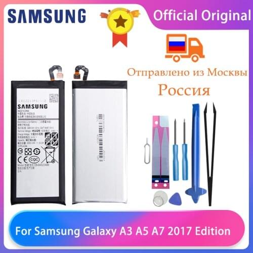 Original Samsung Galaxy A5 2017 A520 A520F SM-A520F 2017 Phone Battery EB-BA520ABE 3000mAh Free Tools