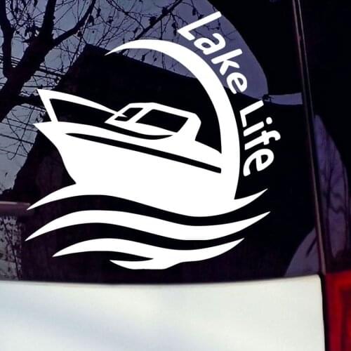 Lake Life Funny Window Wall Decal Party Boat Trailer Sticker Fishing Summer Sticker Vinyl Decals car window decal
