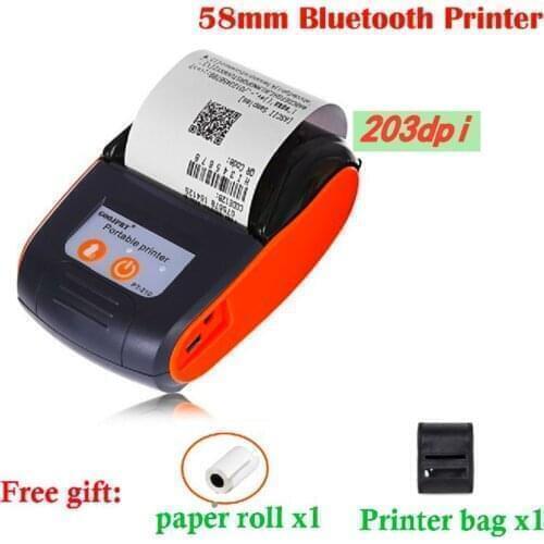 GOOJPRT PT210 58MM Bluetooth 4.0 Wireless Thermal Printer Portable Receipt Machine For Windows Android iOS Bill Machine Printer