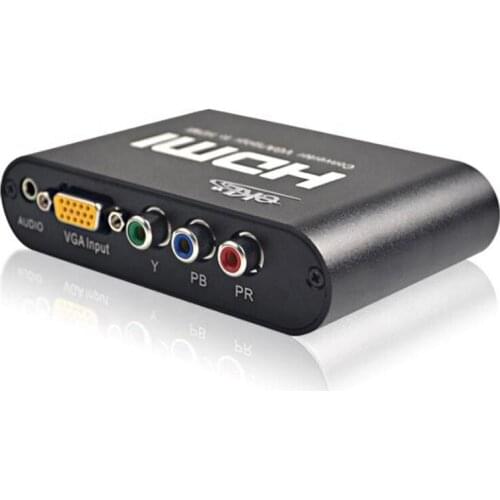 VGA YPbPr To HDMI HD 1080p Converter Audio And Video Synchronization Support DDC Function
