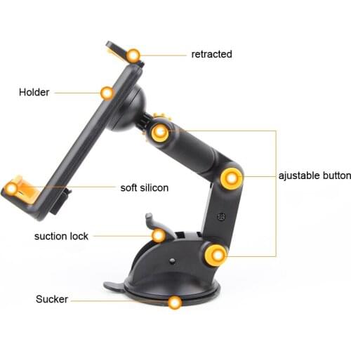 Dashboard Tablet GPS Mobile Phone Car Holders Adjustable Foldable Mounts Stands For ZTE Blade X9 X5 X3 S7 V7 L5 PLUS,Avid Plus