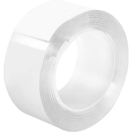 Transparent Double Sided adhesive Tape Tape Household Wall Hangings Adhesive Tape Washable Reusable 30mmx1m