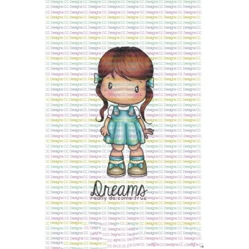 10x8 Little girl with braids Ttransparent Clear Stamps Silicone Seals for DIY scrapbooking photo album Card Making