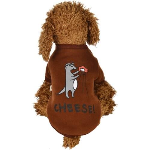 PUOUPUOU Cartoon Dog Clothes Winter Warm Pet Clothes Cute Dog Coat Hoodies Sweatshirt for Small Dogs Clothes Puppy Outfit XS-XL