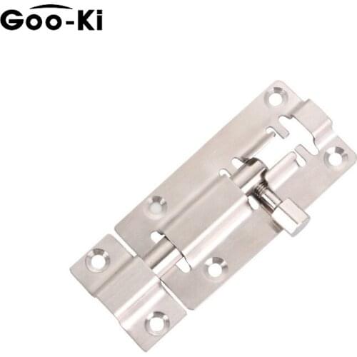 Goo-Ki Furniture Door Bolts 3 Inch Stainless Steel Locks Sliding Door Chain Latch For Gate Security Hardware