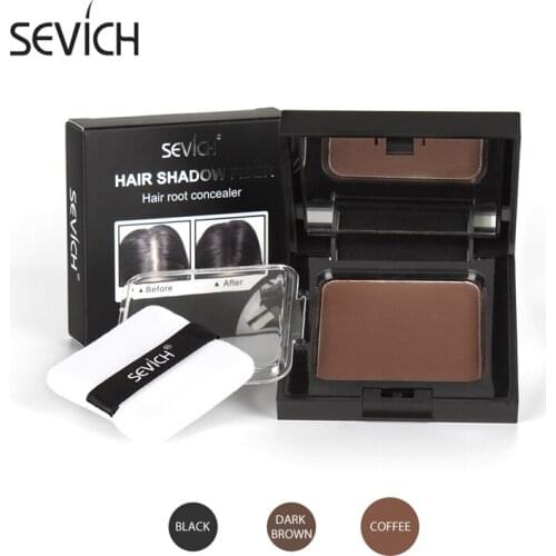 Sevich Edge Control 3 Colors Waterproof 12g Hair Fluffy Powder with Puff Instantly Hair Concealer Coverag Hairline Shadow Powder