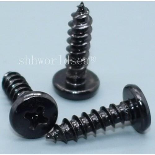 Shhworldsea 100PCS Round head cross tapping screw auto metal fasteners car metal clip Automotive metal fastners
