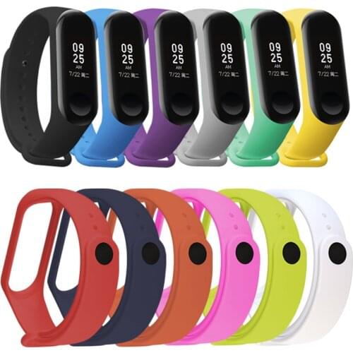 Silicone Strap for Xiaomi Mi Band 4 Wristbands With Protector Film for Mi Band 3 Bracelet Smart Strap