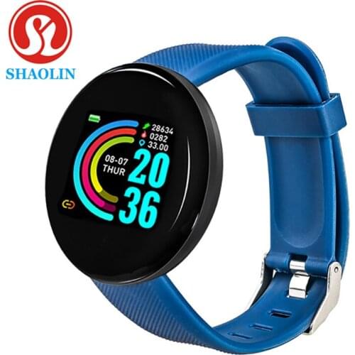 Smart Watch Blood Pressure Heart Rate Monitor Waterproof Bluetooth Round Fitness Tracker Smart Band Bracelet PK D13 D20 Y68