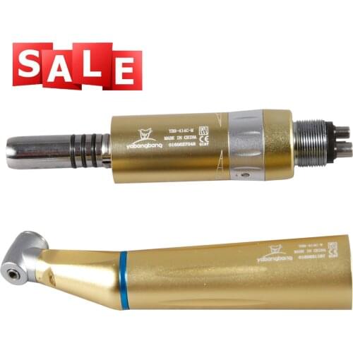 Dental Supplies Turbine 4 Hole Gold Color Straight LED Contra Angle E-type Motor low Speed YH Kit For NSK