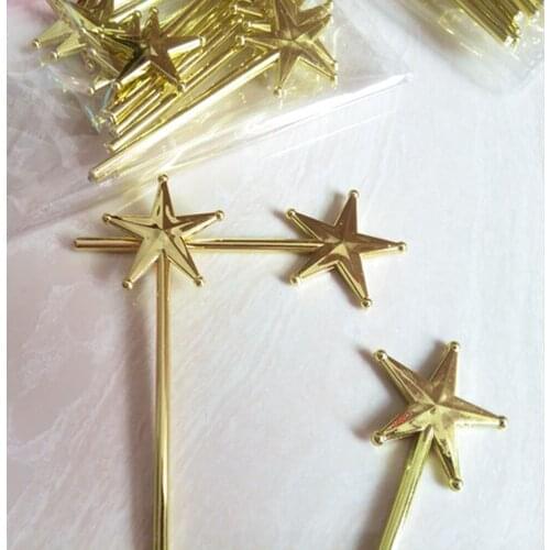 20pcs New Year Christmas Decorations for Home Star Xmas Tree Natal Cake Decor Wedding Accessory Supplies