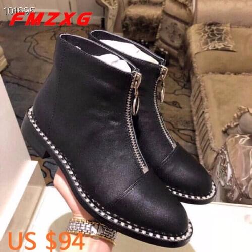 Women Flat Platform Boots Short Leisure Woman Boot Famous Designer Top Brand High Quality Genuine Leathe Booties Fashion Boots