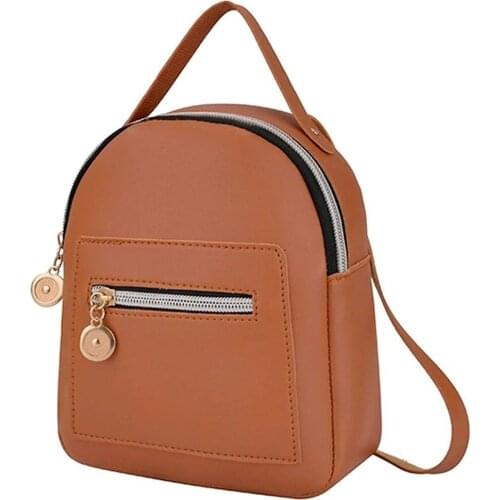 Mini Womens Backpack PU Leather Womens Bags Small Backpack Fashion School Bags Girls Bagpack Cute Female Backpack