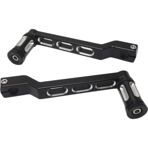 2x Edge Cut Cnc Heel Toe Gear Knob Gear Lever Pedal Clamp For Xl883