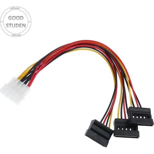 4Pin IDE Molex To 3 ATA SATA Power Splitter Extension Cable Connectors