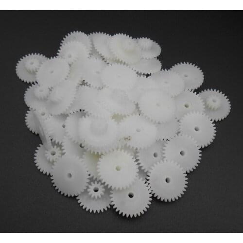 50Pcs 0.5 Modulus 0.5M Double Gear Reduction Bilayer Gears 32 Teeth 12 Teeth Aperture 2MM 2.05mm 2B Loose Fitting 32T 12T 32122B
