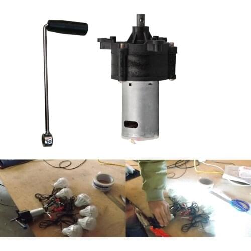 6V-24V Micro Hand Crank Generator 1500mA Wind Hydraulic Turbine Generator Kit For Generator For Standby Lighting Power Supply