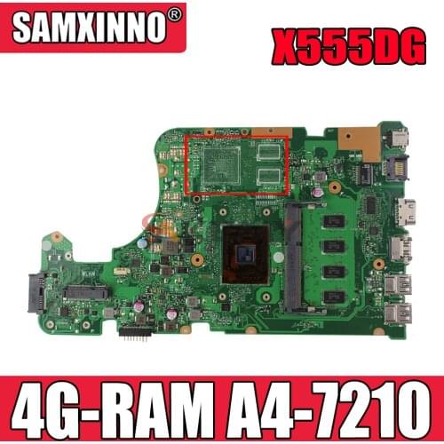 Akemy X555DG Laptop motherboard for ASUS X555YA X555YI original mainboard 4G-RAM A4-7210