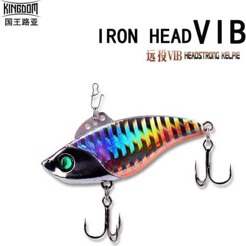 KINGDOM High quality crank metal vibration lures fishing vib lure 8g 12g 21g sinking artificial vibrator bass bait