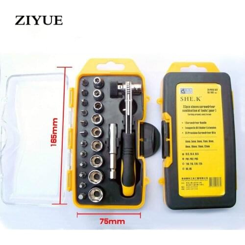 Free Shipping Screwdriver Set of 23 Parts Ratchet Screwdriver Screwdriver Maintenance Tool