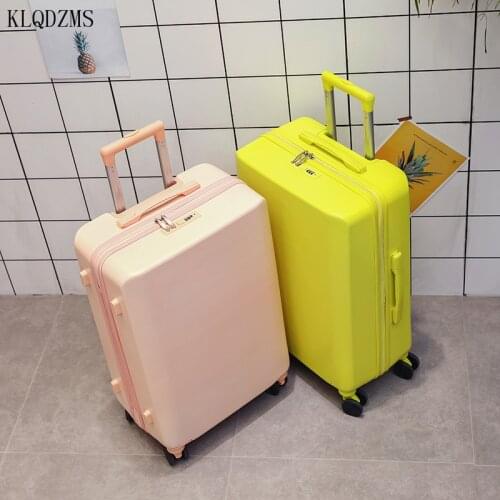 KLQDZMS 20’’24Inch Innovative Rolling Luggage Travel Bag PC Simple Style Suitcase On Wheels For Young People