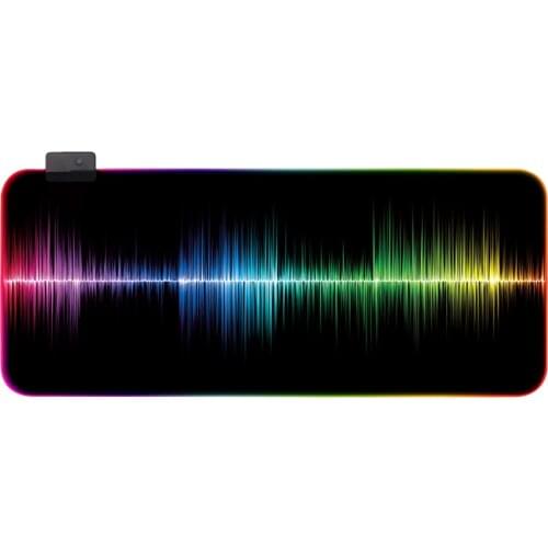 LED Extended RGB Gaming Mouse Pad Mat Lighting Modes USB Ports for PC Gamer