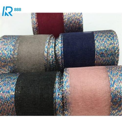 Kewgarden 40mm 4cm High quality Unilateral Color Onion Edge Yarn ribbons DIY Accessories Hand made Ribbed Tape 5 yards/lot