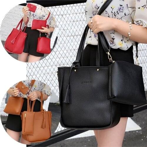 25*26*8cm Crossbody Bags Women Bag Set Pattern Leather Shoulder Bags Purse Ladies PU Crossbody Bag Bolsa Feminina 4Pcs/set