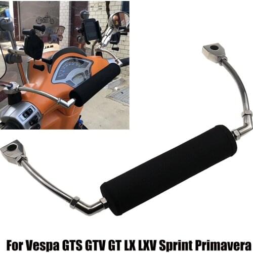 For VESPA GTS GTV LX LXV Sprint 50 150 250 300 300i Motorcycle HandleBar Child Armrest Grab Bar Grip Mobile Phone Bracket Holder