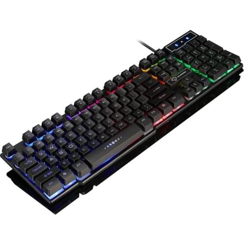 Mechanical Gaming Keyboard RGB LED Backlit Wired Keyboard for for Laptop Desktop PC Computer 104 Keys