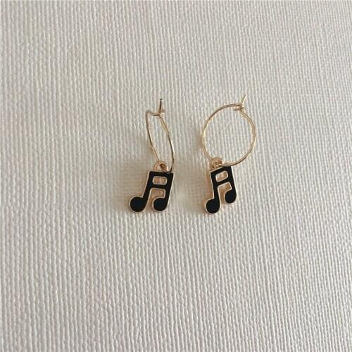 Lovely Cute Small Hoop With Letter Chrry Starfish Ghost In Gold Color or Silver Color Charm Girly Sweet Ear Accessory