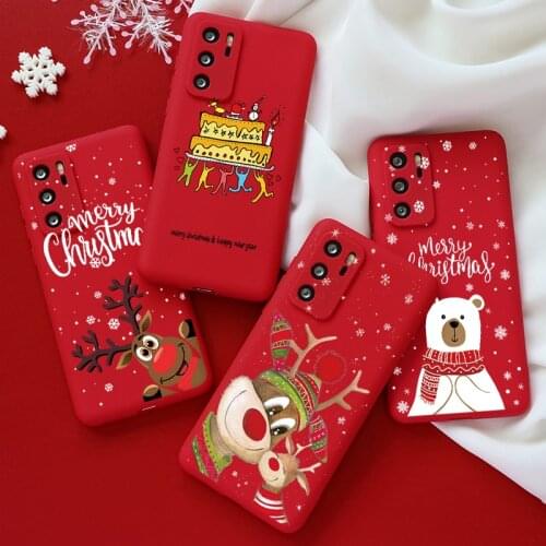 Cute Christmas Reindeer Case For Huawei Nova 5T P10 P20 P30 P40 Mate 20 30 Lite E Pro Plus P Smart 2020 2019 2017 Cover Silicone