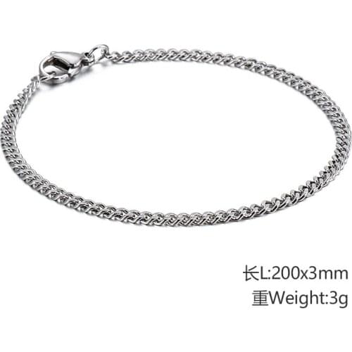 Fashion High Quanlity 7mm Link Chain Bracelet For Men And Women Stainless Steel Linking Chain Unk Jewellry