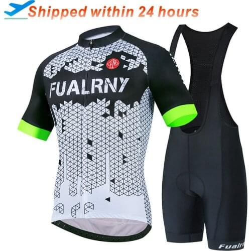 FUALRNY Cycling Set 100% Polyester MTB Bike Clothing Maillot Bicycle Clothes Wear Cycling Clothing Racing Cycling Jersey