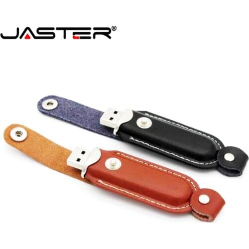 JASTER New metal leather pendrive usb flash drive 64GB 32GB 16GB 8GB USB 2.0 Memory Stick Pendrives U Disk fashion fur case
