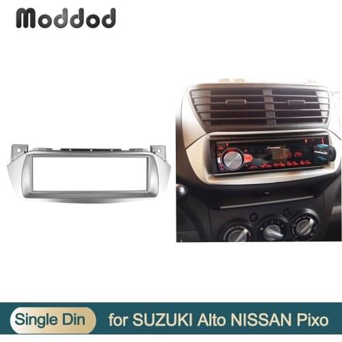 One Din Stereo Panel For Suzuki Alto Nissan Pixo Marati A-Star CD DVD Mounting Fascia Dash Installation Trim Kit Frame Bezel