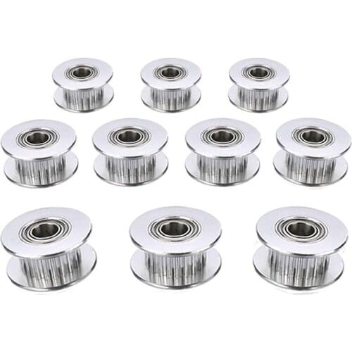 GT2 Idler Timing Pulley Bearing 20T(20 Tooth) 5mm Bore 20 Teeth Suitable For 6mm Belt Reprap 3D Printer(10Pcs)