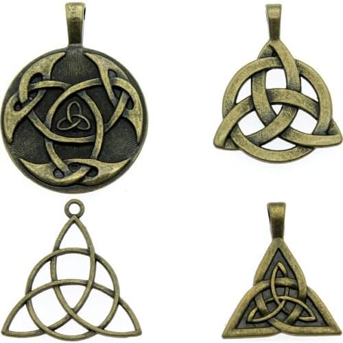 3pcs Charms Triquetra Antique Bronze Color Triquetra Symbol Charms Pendant Jewelry Triquetra Symbol Charms
