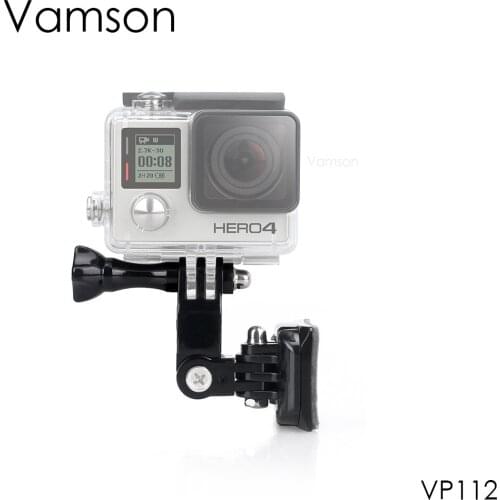 Vamson 3 Way Adjustment Base Pivot Arm Adapter Mount for Gopro Accessories for XiaoYi for Go Pro Hero 8 7 6 5 4 Camera VP112